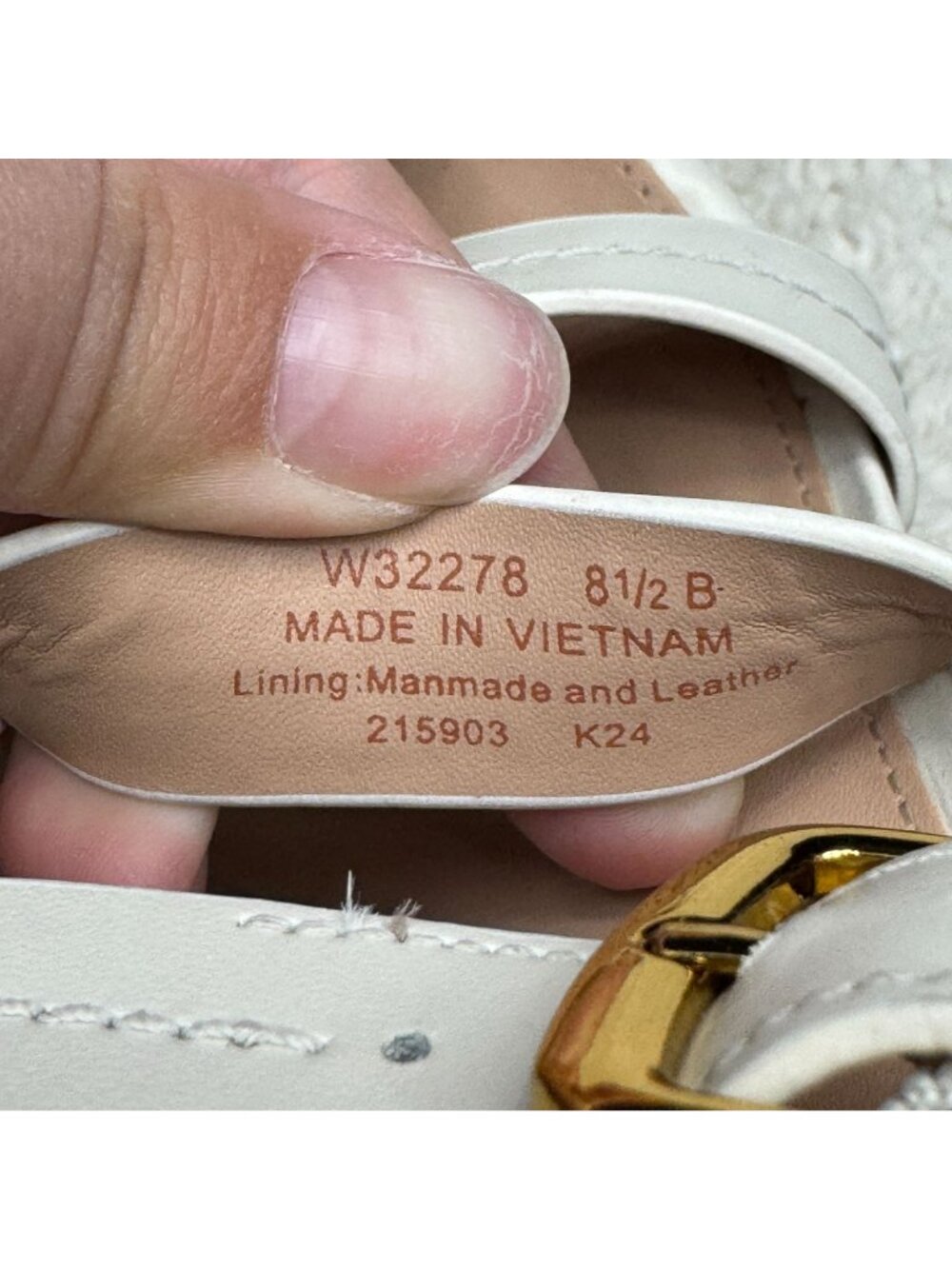 NEW Cole Haan Josie Fisherman Wedge Sandal Women's Cream Leather Strap 8.5B NWOB - Picture 9 of 9